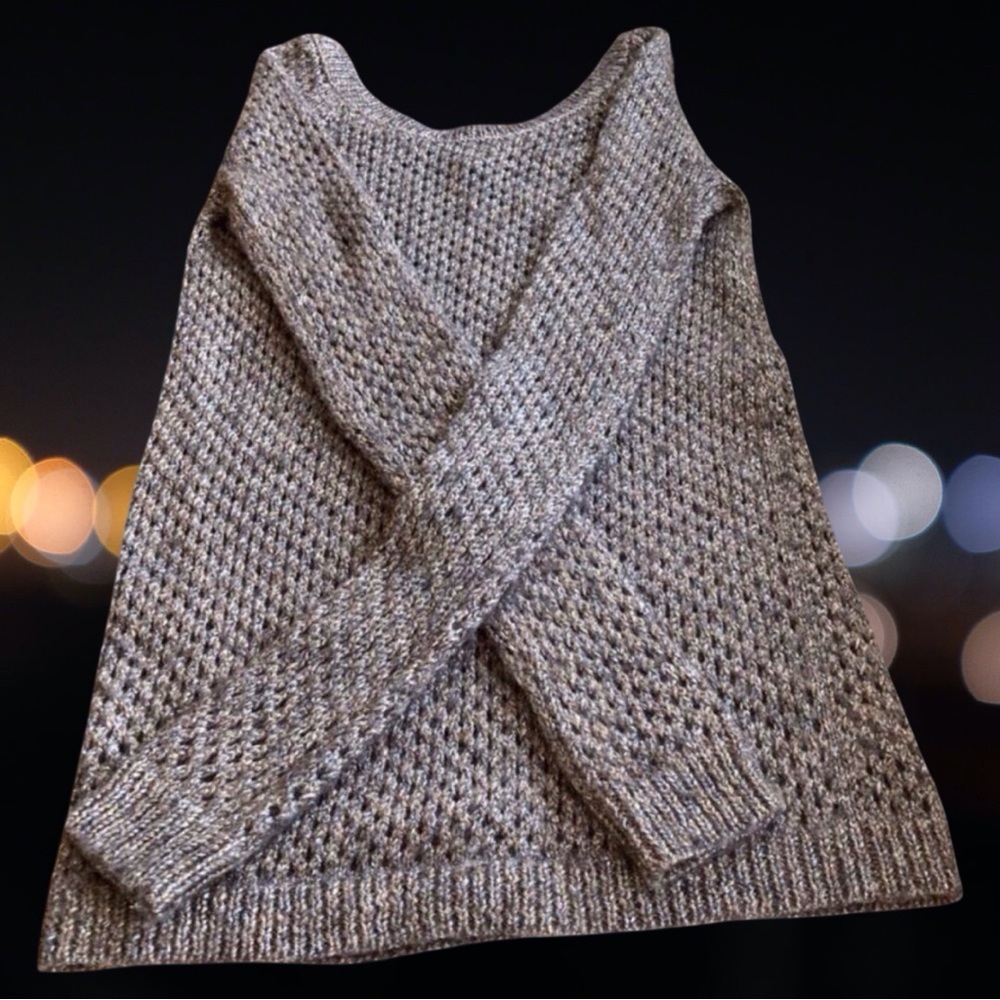 Splendid Sweater Metallic Wool Blend Textured Knit | Sparkle Luxe - Picture 2 of 11